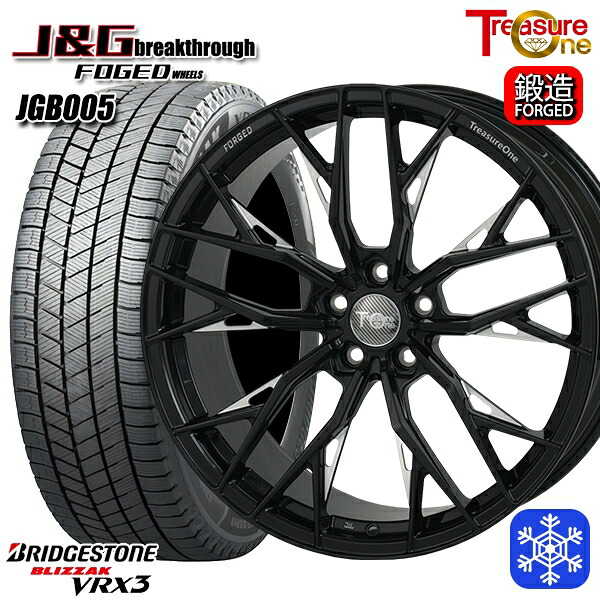【新品 スタッドレス1台分4本セット】 レクサスRX 235/50R21 2024～2025年製 ブリヂストン ブリザック VRX3 トレジャーワン J&Gブレイクスルー JGB005 ブラックミーリング [鍛造ホイール] 21インチ 8.5J 5H114.3+40