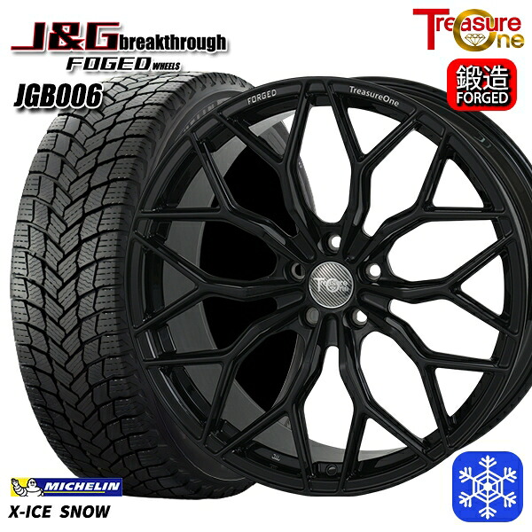【新品 スタッドレス1台分4本セット】 レクサスRX 235/50R21 2024～2025年製 ミシュラン エックスアイススノー トレジャーワン J&Gブレイクスルー JGB006 ブラック [鍛造ホイール] 21インチ 8.5J 5H114.3+40