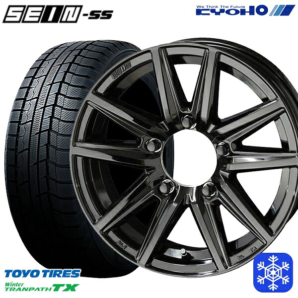 215/70R16 100Q ジムニー 2025年製 トーヨー ウィンタートランパス TX KYOHO ザイン SEIN SS ソリッドブラック 16インチ 5.5J 5H139.7 スタッドレスタイヤホイール4本セット｜エムオートギャラリー