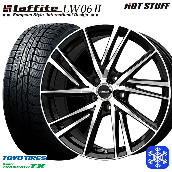 225/55R18 デリカD5 エクストレイル 2025年製 トーヨー ウィンタートランパス TX HotStuff ラフィット LW06-2 BK/P 18インチ 8.0J 5H114.3 スタッドレスタイヤホイール4本セット|エムオートギャラリー