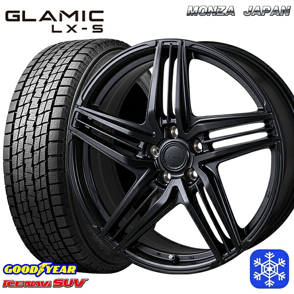 235/50R20 レクサスNX 2021~2022年製 グッドイヤー アイスナビSUV グラミック LX-S サテンブラック ※M14純正ボルト使用 20インチ 7.5J 5H114.3 スタッドレスタイヤホイール4本セット|エムオートギャラリー