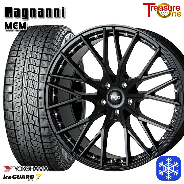 BMW X1 F48 X2 F39 U06用 225/50R18 2024~2025年製 ヨコハマ アイスガード7 IG70 トレジャーワン マグナーニ MCM BK 18インチ 7.5J 5H112 +45 スタッドレスタイヤホイール4本セット|エムオートギャラリー
