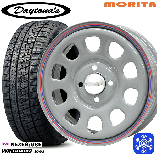 155/65R13 モコ ルークス 2025年製 ネクセン ウィンガードアイス2 MRT DAYTONA'S G2 デイトナズ グレー 13インチ 4.5J 4H100+40 スタッドレスタイヤホイール4本セット｜エムオートギャラリー