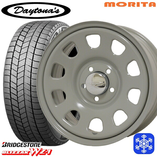 【新品 スタッドレス1台分4本セット】 215/70R16 100Q デリカD5 2025年製 ブリヂストン ブリザック WZ1 MRT DAYTONA'S G2 デイトナズ グレー 16インチ 7.0J 5H114.3+33