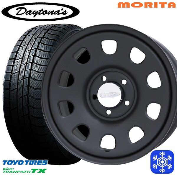 215/70R16 100Q デリカD5 2025年製 トーヨー ウィンタートランパス TX MRT DAYTONA'S G2 デイトナズ マットブラック 16インチ 7.0J 5H114.3+33 スタッドレスタイヤホイール4本セット｜エムオートギャラリー