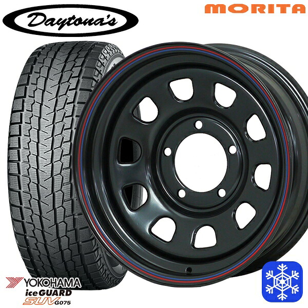 【新品 スタッドレス1台分4本セット】 215/70R16 100Q シエラ ノマド 2024～2025年製 ヨコハマ アイスガードSUV G075 MRT DAYTONA'S デイトナズ ブラック 16インチ 6.0J 5H139.7±0