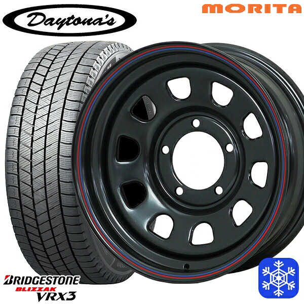 215/70R16 100Q シエラ ノマド 2024～2025年製 ブリヂストン ブリザック VRX3 MRT DAYTONA'S デイトナズ ブラック 16インチ 6.0J 5H139.7&plusmn;0 スタッドレスタイヤホイール4本セット｜エムオートギャラリー