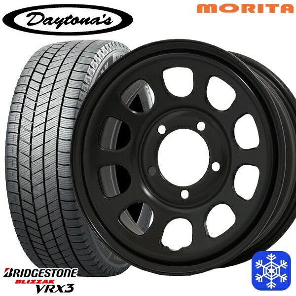 【新品 スタッドレス1台分4本セット】 215/70R16 100Q シエラ ノマド 2024～2025年製 ブリヂストン ブリザック VRX3 MRT DAYTONA'S デイトナズ マットブラック 16インチ 6.0J 5H139.7±0 79,255円