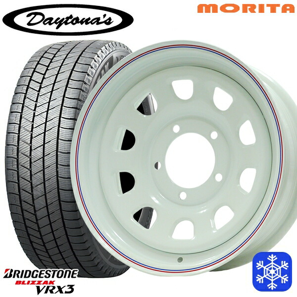 【新品 スタッドレス1台分4本セット】 215/70R16 100Q シエラ ノマド 2024～2025年製 ブリヂストン ブリザック VRX3 MRT DAYTONA'S デイトナズ ホワイト 16インチ 6.0J 5H139.7±0
