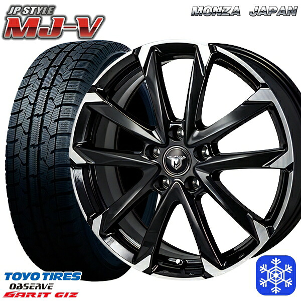 【新品 スタッドレス1台分4本セット】 225/50R17 アテンザスポーツ エスティマ 2022年製 トーヨー ガリット ギズ MONZA JPスタイル MJ-V BM/P 17インチ 7.0J 5H114.3 |エムオートギャラリー