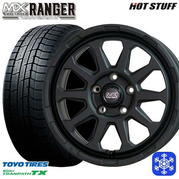 205/55R17 ノア ヴォクシー 2025年製 トーヨー ウィンター トランパス TX HotStuff マッドクロス レンジャー マットブラック 17インチ 7.0J 5H114.3 スタッドレスタイヤホイール4本セット｜エムオートギャラリー