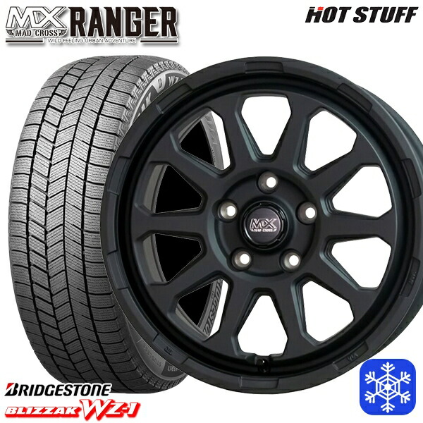 【新品 スタッドレス1台分4本セット】 215/60R17 96Q アルファード ヴェルファイア 2025年製 ブリヂストン ブリザック WZ1 HotStuff マッドクロス レンジャー マットブラック 17インチ 7.0J 5H114.3 114,850円