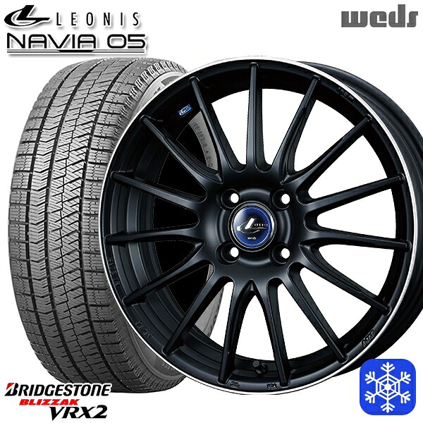 165/60R15 ハスラー ソリオ 2023~2024年製 ブリヂストン ブリザック VRX2 Wedd ウェッズ レオニス ナヴィア05 MBP 15インチ 4.5J 4H100 スタッドレスタイヤホイール4本セット|エムオートギャラリー