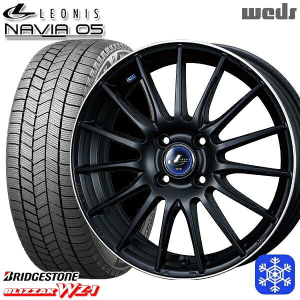 195/55R16 カローラ フィット 2025~2026年製 ブリヂストン ブリザック WZ1 Wedd ウェッズ レオニス ナヴィア05 MBP 16インチ 6.0J 4H100 スタッドレスタイヤホイール4本セット|エムオートギャラリー