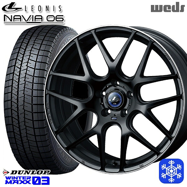 235/55R19 105T XL レクサスRX 2024年製 ダンロップ ウィンターマックス WM03 ■ Weds ウェッズ レオニス ナヴィア06 MBP 19インチ 8.0J 5H114.3 スタッドレスタイヤホイール4本セット|エムオートギャラリー