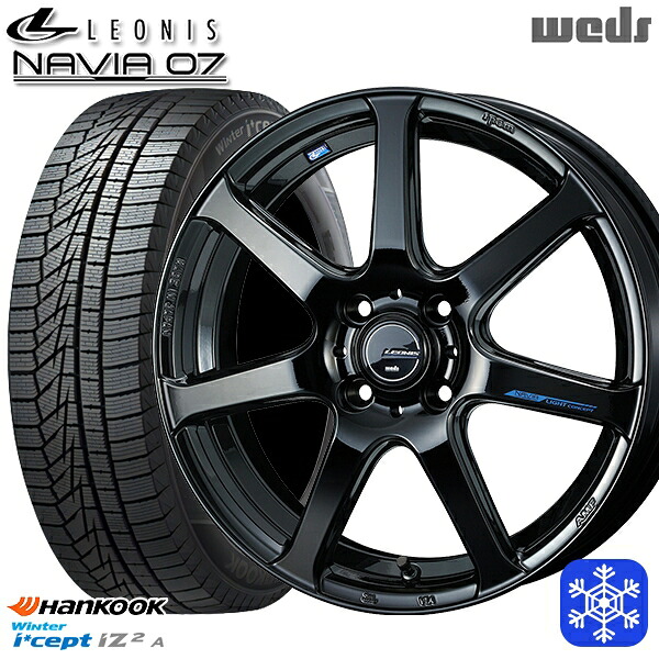 【新品 スタッドレス1台分4本セット】 165/55R15 N-BOX タント 2025年製 HANKOOK ハンコック W626 Weds ウェッズ レオニス ナヴィア07 PBK 15インチ 4.5J 4H100