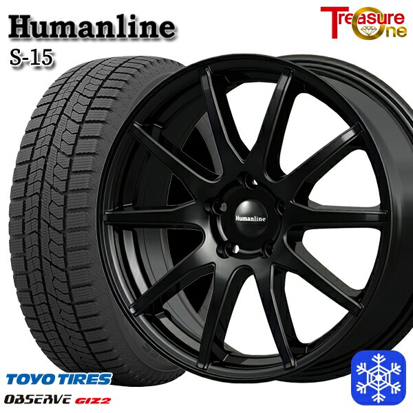 185/65R15 アリオン プリウス(20/30) 2024~2025年製 トーヨー オブザーブ ギズ2 トレジャーワン ヒューマンライン S15 BK 15インチ 6.0J 5H100 スタッドレスタイヤホイール4本セット|エムオートギャラリー