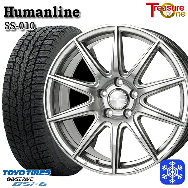 【新品 スタッドレス1台分4本セット】 225/60R18 RAV4 NX 2022～2023年製 トーヨー オブザーブ GSi-6 トレジャーワン ヒューマンライン SS010 DG 18インチ 7.0J 5H114.3