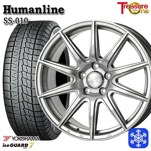 215/60R17 96Q アルファード ヴェルファイア 2024~2025年製 ヨコハマアイスガード7 IG70 トレジャーワン ヒューマンライン SS010 DG 17インチ 7.0J 5H114.3 スタッドレスタイヤホイール4本セット|エムオートギャラリー