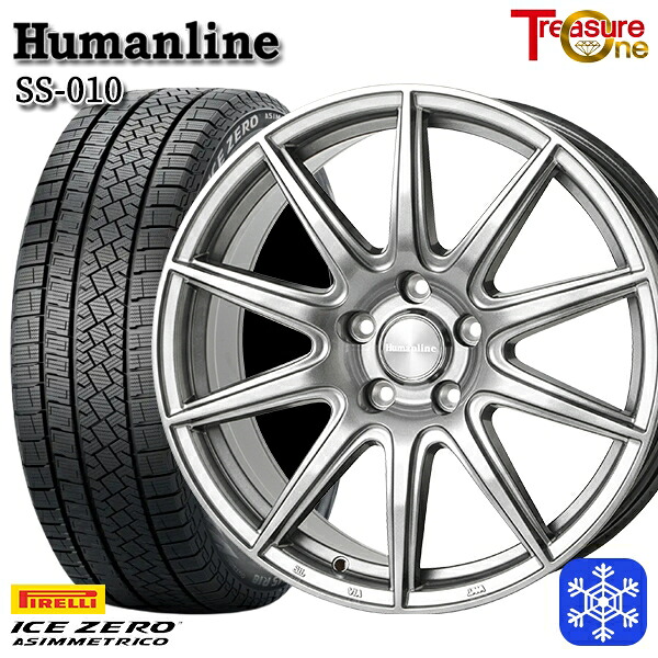 215/65R16 98Q インプレッサXV フォレスターSH系 2025～2026年製 ピレリ アイスゼロアシンメトリコ トレジャーワン ヒューマンライン SS010 DG 16インチ 6.5J 5H100 スタッドレスタイヤホイール4本セット｜エムオートギャラリー