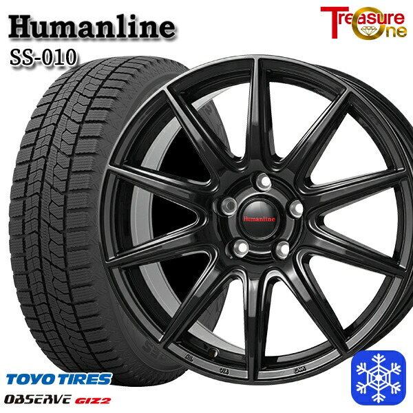 【新品 スタッドレス1台分4本セット】 205/65R16 SH系フォレスター 2025年製 トーヨー オブザーブ ギズ2 トレジャーワン SS010 BK 16インチ 6.5J 5H100