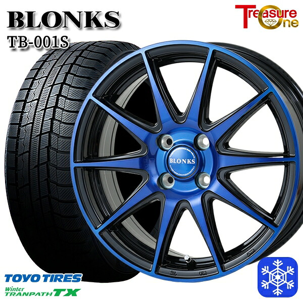 165/65R14 ハスラー ソリオ 2024~2025年製 トーヨー ウィンター トランパス TX レジャーワン ブロンクス TB001S BP/ブルークリア 14インチ 4.5J 4H100 スタッドレスタイヤホイール4本セット|エムオートギャラリー