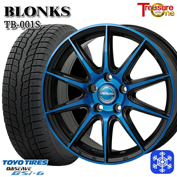 225/55R18 デリカD5 エクストレイル 2024～2025年製 トーヨー オブザーブ GSi6 レジャーワン ブロンクス TB001S BP/ブルークリア 18インチ 7.0J 5H114.3 スタッドレスタイヤホイール4本セット｜エムオートギャラリー