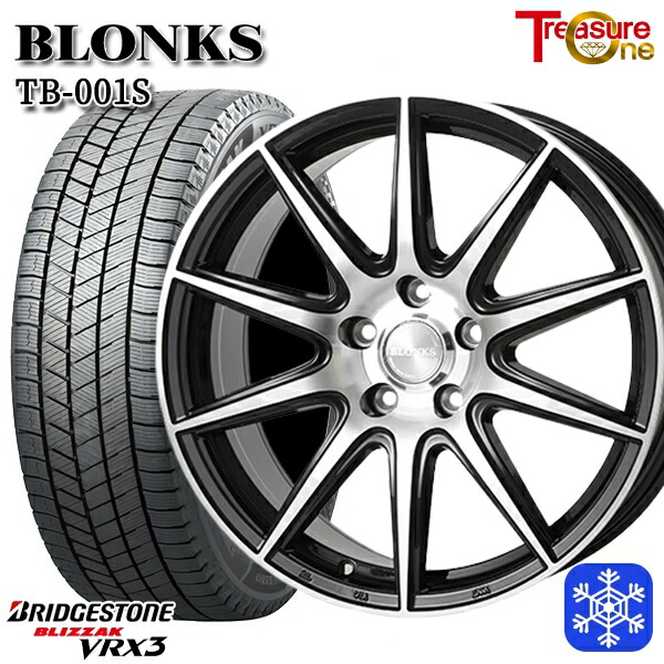 【新品 スタッドレス1台分4本セット】 215/45R18 キックス マツダ3 2024～2025年製 ブリヂストン ブリザック VRX3 トレジャーワン ブロンクス TB001S BP 18インチ 7.0J 5H114.3