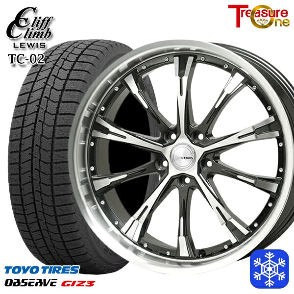 【新品 スタッドレス1台分4本セット】 235/55R18 RAV4 NX 2024～2025年製 トーヨー オブザーブ ギズ3 トレジャーワン クリフクライムルイス TC02 18インチ 7.0J 5H114.3