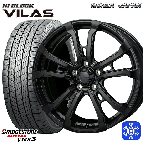 225/60R17 アルファード ヴェルファイア 2025年製 ブリヂストン ブリザック VRX3 MONZA ハイブロック ヴィラス サテンブラック 17インチ 7.0J 5H114.3 スタッドレスタイヤホイール4本セット｜エムオートギャラリー 128,400円