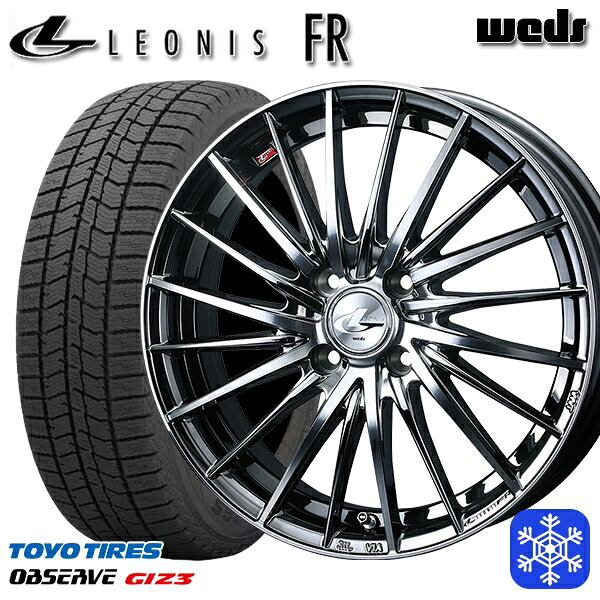 165/55R15 N-BOX タント 2024～2025年製 トーヨー オブザーブ ギズ3 Weds ウェッズ レオニス FR BMCMC 15インチ 4.5J 4H100 スタッドレスタイヤホイール4本セット｜エムオートギャラリー
