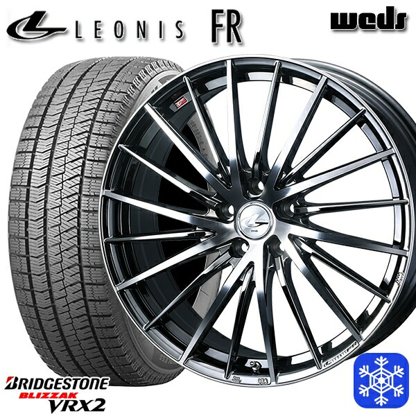 195/60R17 60系プリウス 2024年製 ブリヂストン ブリザック VRX2 Weds ウェッズ レオニス FR BMCMC 17インチ 7.0J 5H114.3 スタッドレスタイヤホイール4本セット｜エムオートギャラリー