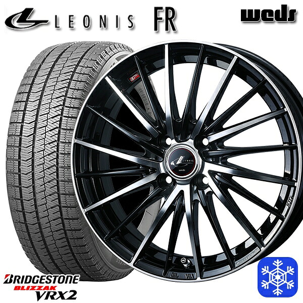 175/60R16 アクア クロスビー 2023~2024年製 ブリヂストン ブリザック VRX2 Weds ウェッズ レオニス FR PBMC 16インチ 6.0J 4H100 スタッドレスタイヤホイール4本セット|エムオートギャラリー