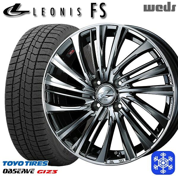 165/55R15 N-BOX タント 2024~2025年製 トーヨー オブザーブ ギズ3 Weds ウェッズ レオニス FS BMCMC 15インチ 4.5J 4H100 スタッドレスタイヤホイール4本セット|エムオートギャラリー