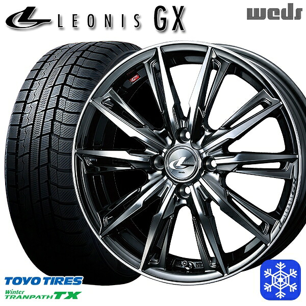 165/60R15 ハスラー ソリオ 2023～2024年製 トーヨー ウィンター トランパス TX Weds ウェッズ レオニス GX BMCMC 15インチ 4.5J 4H100 スタッドレスタイヤホイール4本セット｜エムオートギャラリー