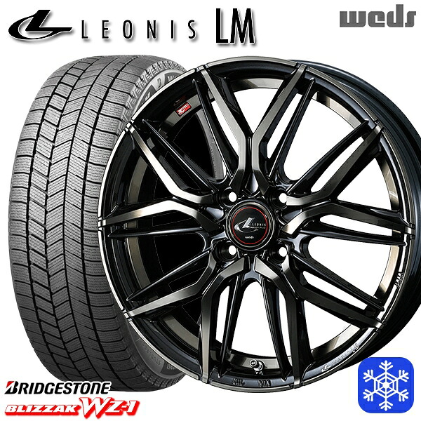 195/60R17 ライズ ロッキー 2025~2026年製 ブリヂストン ブリザック WZ1 Weds ウェッズ レオニス LM PBMC/TI 17インチ 6.5J 4H100 スタッドレスタイヤホイール4本セット|エムオートギャラリー