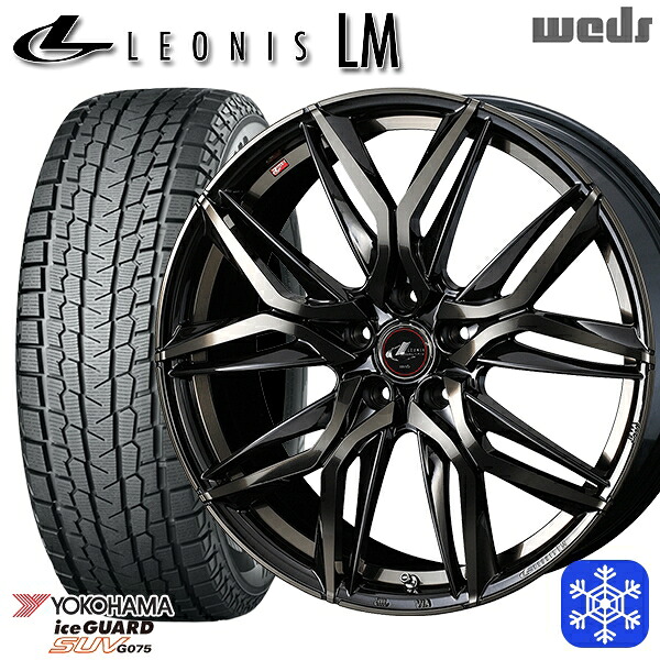 【新品 スタッドレス1台分4本セット】 215/70R16 100Q デリカD5 2024～2025年製 ヨコハマ アイスガードSUV G075 Weds ウェッズ レオニス LM PBMC/TI 16インチ 6.5J 5H114.3 114.3