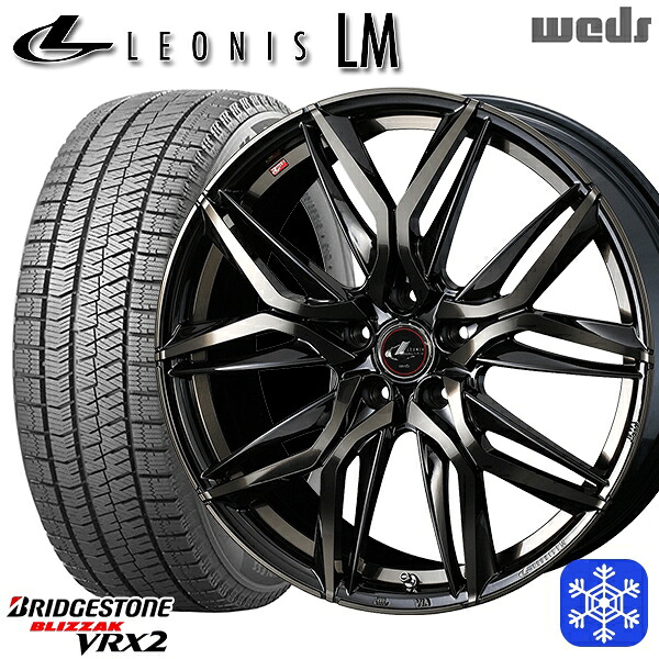 195/60R17 60系プリウス 2024年製 ブリヂストン ブリザック VRX2 Weds ウェッズ レオニス LM PBMC/TI 17インチ 7.0J 5H114.3 スタッドレスタイヤホイール4本セット｜エムオートギャラリー