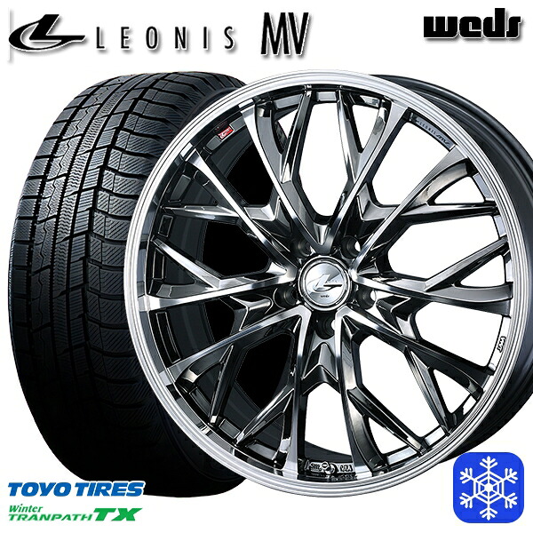 【新品 スタッドレス1台分4本セット】 215/50R17 マツダ3 セレナ 2022～2023年製 トーヨー ウィンター トランパス TX Weds ウェッズ レオニス MV BMCMC 17インチ 7.0J 5H114.3