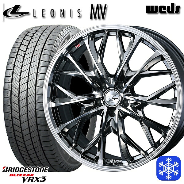 【新品 スタッドレス1台分4本セット】 235/55R19 レクサスRX 2024～2025年製 ブリヂストン ブリザック VRX3 Weds ウェッズ レオニス MV BMCMC 19インチ 7.5J 5H114.3
