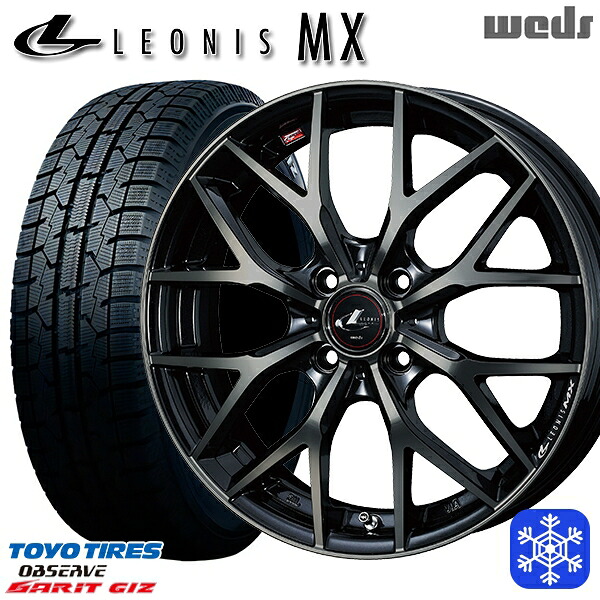 185/70R14 ノート アクア 2022～2023年製 トーヨー ガリット ギズ Weds ウェッズ レオニス MX PBMC/TI 14インチ 5.5J 4H100 スタッドレスタイヤホイール4本セット｜エムオートギャラリー