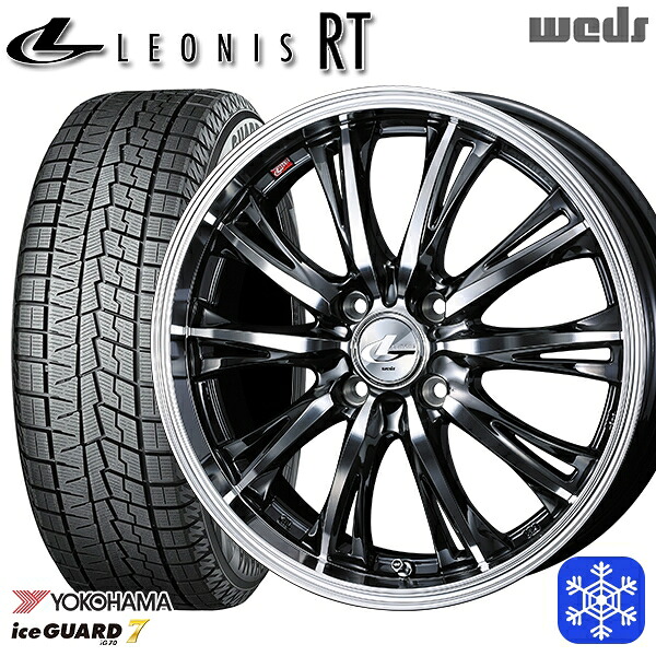 195/55R16 カローラ フィット 2024～2025年製 ヨコハマ アイスガード7 IG70 Weds ウェッズ レオニス RT BMCMC 16インチ 6.0J 4H100 スタッドレスタイヤホイール4本セット｜エムオートギャラリー 111,750円