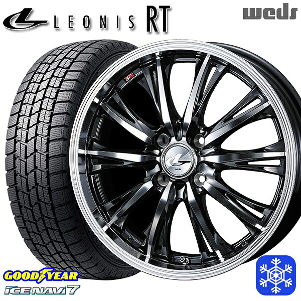 165/55R14 モコ ルークス 2024~2025年製 グッドイヤー アイスナビ7 NAVI7 Weds ウェッズ レオニス RT BMCMC 14インチ 4.5J 4H100 スタッドレスタイヤホイール4本セット|エムオートギャラリー