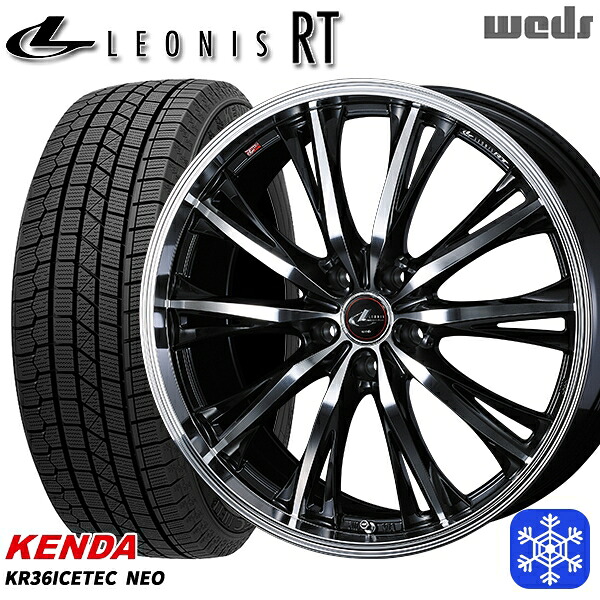【新品 スタッドレス1台分4本セット】 235/55R18 RAV4 NX 2021～2023年製 ケンダ アイステックネオ KR36 Weds ウェッズ レオニス RT PBMC 18インチ 7.0J 5H114.3