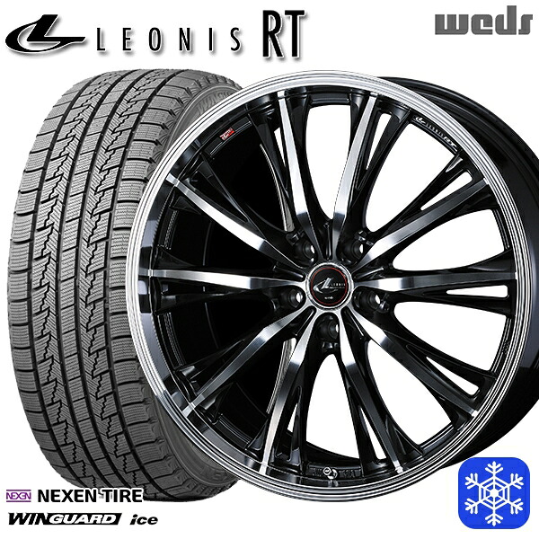 【新品 スタッドレス1台分4本セット】 215/65R16 98Q アルファード ヴェルファイア 2024～2025年製 ネクセン ウィンガードアイス Weds ウェッズ レオニス RT PBMC 16インチ 6.5J 5H114.3