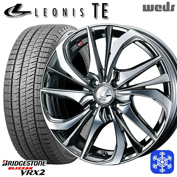 【新品 スタッドレス1台分4本セット】 195/60R17 ライズ ロッキー 2021～2022年製 ブリヂストン ブリザック VRX2 Weds ウェッズ レオニス TE BMCMC 17インチ 6.5J 4H100