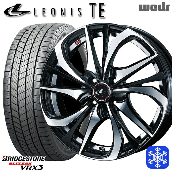 185/60R15 ヤリス ヴィッツ 2024～2025年製 ブリヂストン ブリザック VRX3 Weds ウェッズ レオニス TE PBMC 15インチ 5.5J 4H100 スタッドレスタイヤホイール4本セット｜エムオートギャラリー