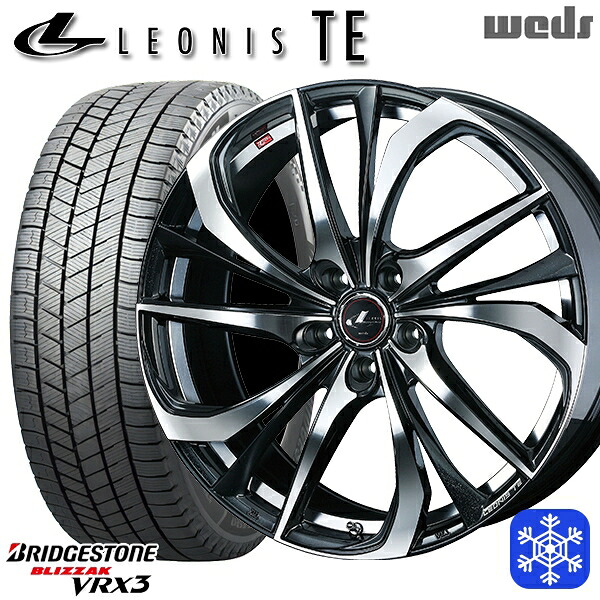 235/50R18 アルファード ヴァルファイア 2024~2025年製 ブリヂストン ブリザック VRX3 Weds ウェッズ レオニス TE PBMC 18インチ 7.0J 5H114.3 スタッドレスタイヤホイール4本セット|エムオートギャラリー
