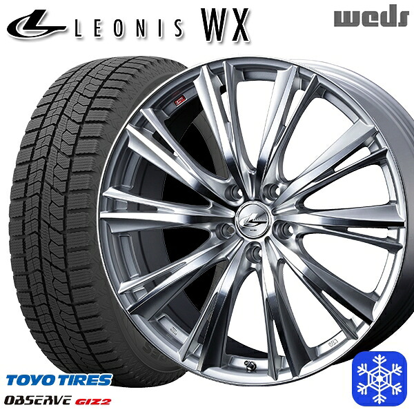 215/60R16 ヤリスクロス ヴェゼル 2023~2024年製 トーヨー オブザーブ ギズ2 Weds ウェッズ レオニス WX HSMC 16インチ 6.5J 5H114.3 スタッドレスタイヤホイール4本セット|エムオートギャラリー