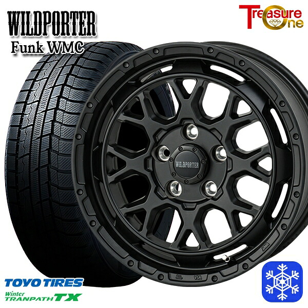 205/60R16 エスティマ マツダ3 2024~2025年製 トーヨー ウィンタートランパス TX トレジャーワン ワイルドポーター ファンク WMC MBK 16インチ 7.0J 5H114.3 スタッドレスタイヤホイール4本セット|エムオートギャラリー
